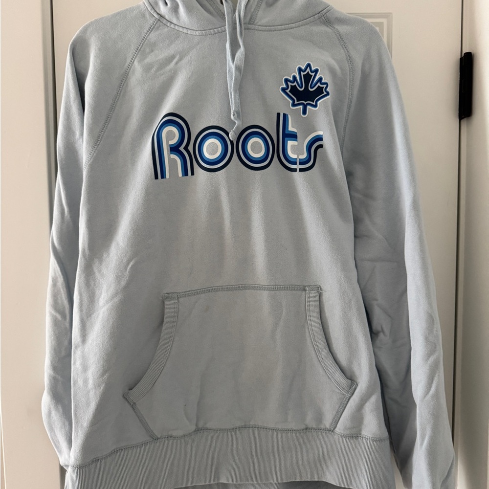 Roots Gray Sweater with Logo and Pullover Design